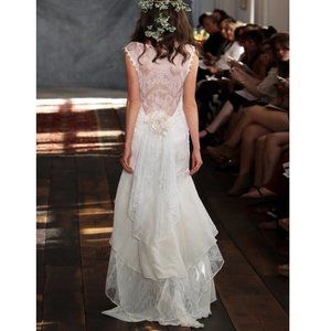 NWT Claire Pettibone Romantique Seraphina Gown | Lace Embroidered Wedding Dress